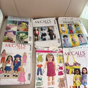 4/$100 American girl Doll sew Kids Doll Clothing Patterns
